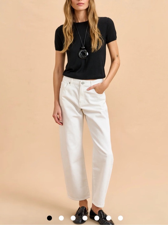 La Ligne Denim - La Ligne The Marilyn Barrel White Jeans 29